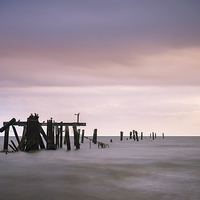 Buy canvas prints of Shorncliffe Pier Supports by Peta Thames
