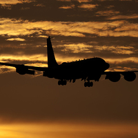 Buy canvas prints of RC-135 Back home at Sunset by Duncan Monk