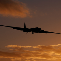 Buy canvas prints of  Lockheed U-2 Dragon Lady Spy Plane at Sunrise by Duncan Monk