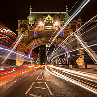 Buy canvas prints of Light Trails, Colour. by Peter Bunker