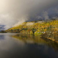 Buy canvas prints of Loch Tay autumnal reflections by Stephen Taylor