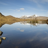 Buy canvas prints of Lochan na h-Achlaise Rannoch Moor by Stephen Taylor