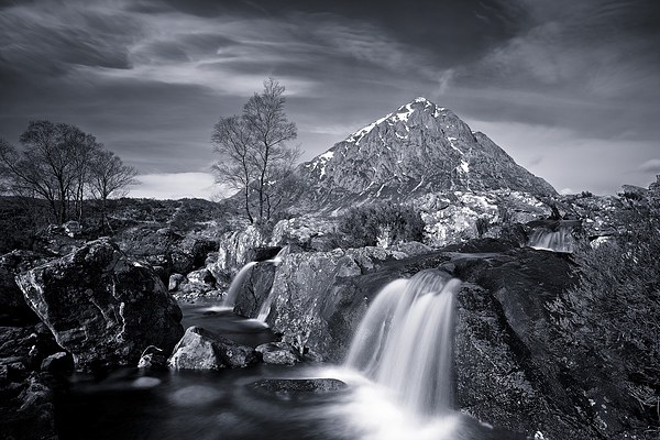 Buachaille Etive Mor B&W Picture Board by Stephen Taylor