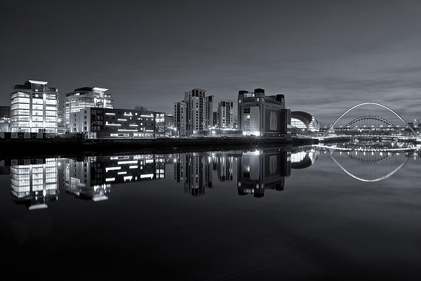 Newcastle Quayside at night Picture Board by Stephen Taylor
