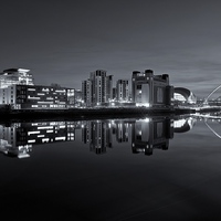 Buy canvas prints of Newcastle Quayside at night by Stephen Taylor