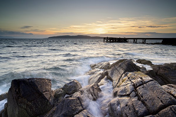 Portencross sunset Picture Board by Stephen Taylor