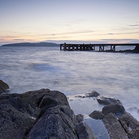 Buy canvas prints of Evening light at Portencross by Stephen Taylor