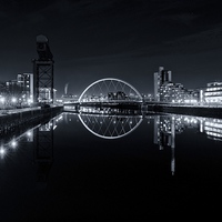 Buy canvas prints of Glasgow at night by Stephen Taylor