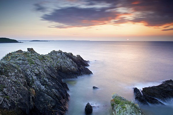 Sunset at Saint Lunaire Picture Board by Stephen Taylor