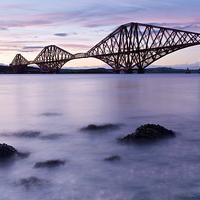 Buy canvas prints of Forth Rail Bridge at dusk by Stephen Taylor