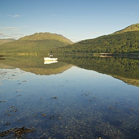 Buy canvas prints of  Loch Long reflections  by Stephen Taylor
