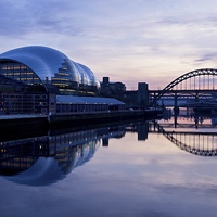 Buy canvas prints of  Dusk on the River Tyne by Stephen Taylor