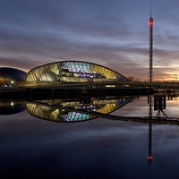 Buy canvas prints of  Glasgow science centre by Stephen Taylor