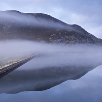 Buy canvas prints of  Rising mist in the elan valley by Stephen Taylor