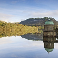 Buy canvas prints of Caban Coch straining tower, Elan Valley by Stephen Taylor