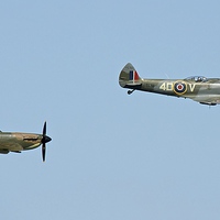 Buy canvas prints of  Spitfire fly by by Stephen Taylor
