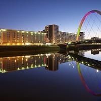Buy canvas prints of  Glasgow Riverside by Stephen Taylor