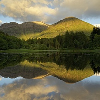 Buy canvas prints of  Summer reflections in Glencoe by Stephen Taylor