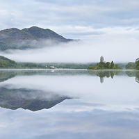 Buy canvas prints of  Loch Achray morning mist by Stephen Taylor