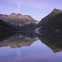 Buy canvas prints of  Lac d'Oredon at dawn by Stephen Taylor