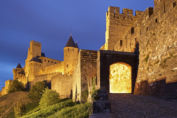  Carcassonne at dusk Picture Board by Stephen Taylor
