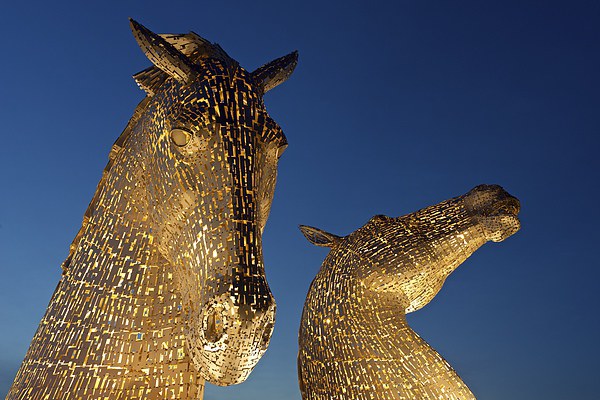 Kelpies at night Picture Board by Stephen Taylor