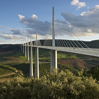 Buy canvas prints of  Millau viaduct by Stephen Taylor