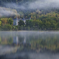 Buy canvas prints of Loch Achray morning mist by Stephen Taylor