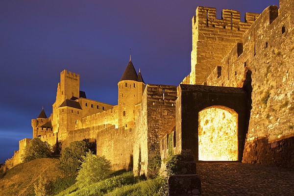  Carcassonne city Walls Picture Board by Stephen Taylor
