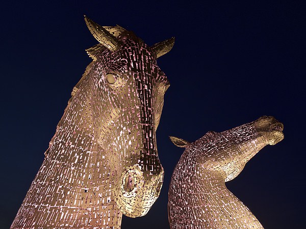  The Kelpies in pink Picture Board by Stephen Taylor
