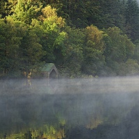 Buy canvas prints of Loch Ard Boathouse by Stephen Taylor