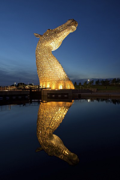  Kelpies reflection Picture Board by Stephen Taylor