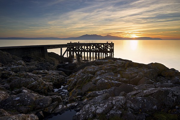 Sunset at Portencross Picture Board by Stephen Taylor