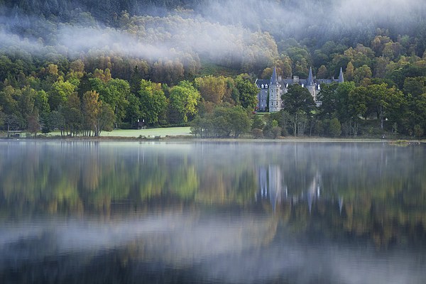  Autumn mist at Loch Achray Picture Board by Stephen Taylor
