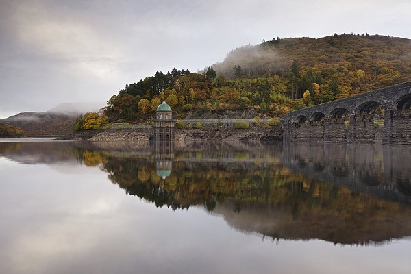  Autumn mist in the Elan Valley Picture Board by Stephen Taylor