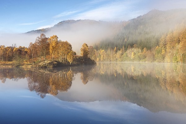  Autumn Mist in the Tummel Valley Picture Board by Stephen Taylor