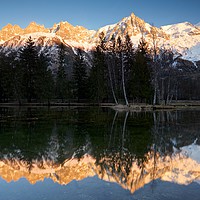 Buy canvas prints of Mont Blanc reflections by Stephen Taylor