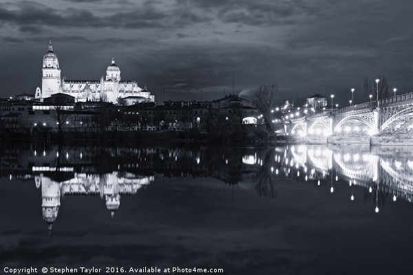 Salamanca at night Picture Board by Stephen Taylor