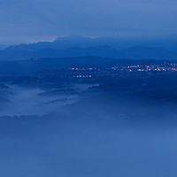 Buy canvas prints of Misty Pyrenees by Stephen Taylor
