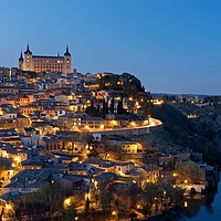 Buy canvas prints of The City of Toledo after sunset by Stephen Taylor
