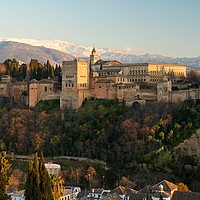 Buy canvas prints of The last of the light at the Alhambra by Stephen Taylor