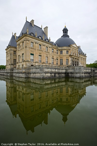 Chateau Vaux Le Vicomte reflections Picture Board by Stephen Taylor