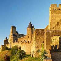 Buy canvas prints of Carcassonne city walls by Stephen Taylor