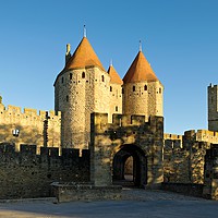 Buy canvas prints of Narbonne Gate Carcassonne by Stephen Taylor