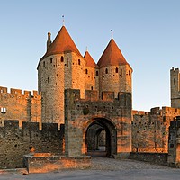 Buy canvas prints of Red Carcassonne by Stephen Taylor