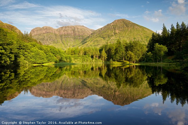 Bidean nam Bian reflections Picture Board by Stephen Taylor