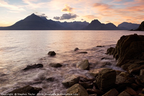 Sunset on Skye Picture Board by Stephen Taylor