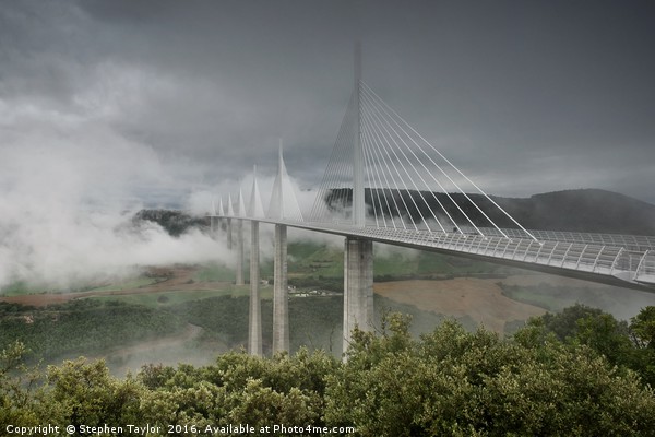 Millau Viaduct Picture Board by Stephen Taylor