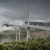 Buy canvas prints of Millau Viaduct by Stephen Taylor