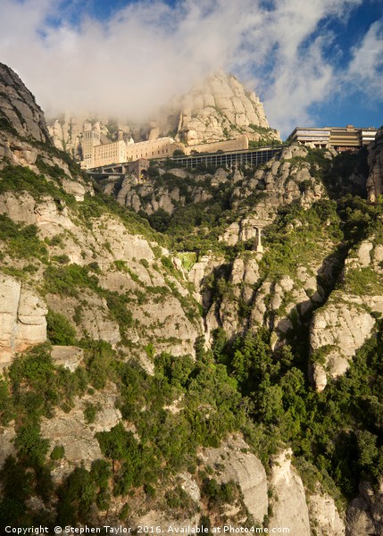 Montserrat Mountain Mist Picture Board by Stephen Taylor